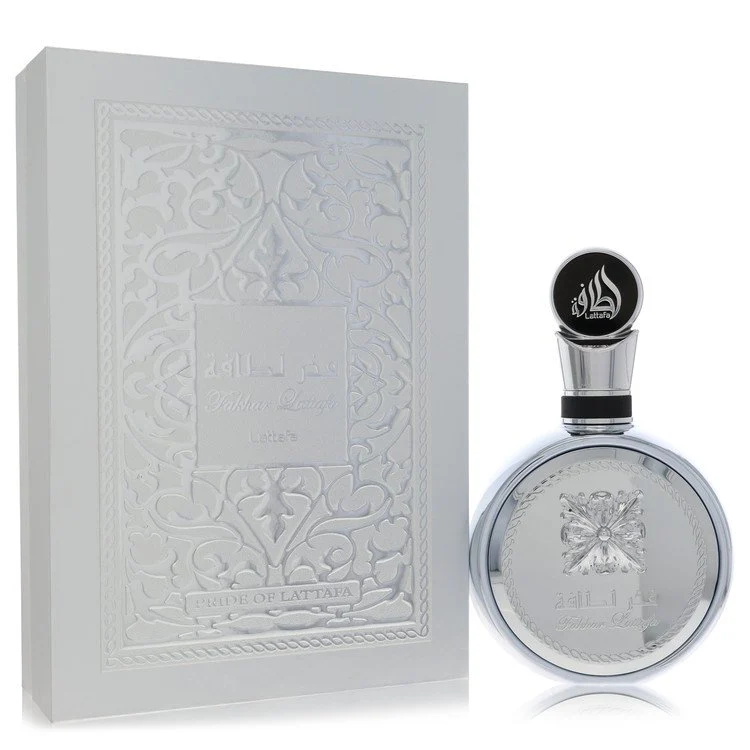 Lattafa Fakhar Platin by Lattafa Eau De Parfum Spray (Unisex) 3.4 oz for Men