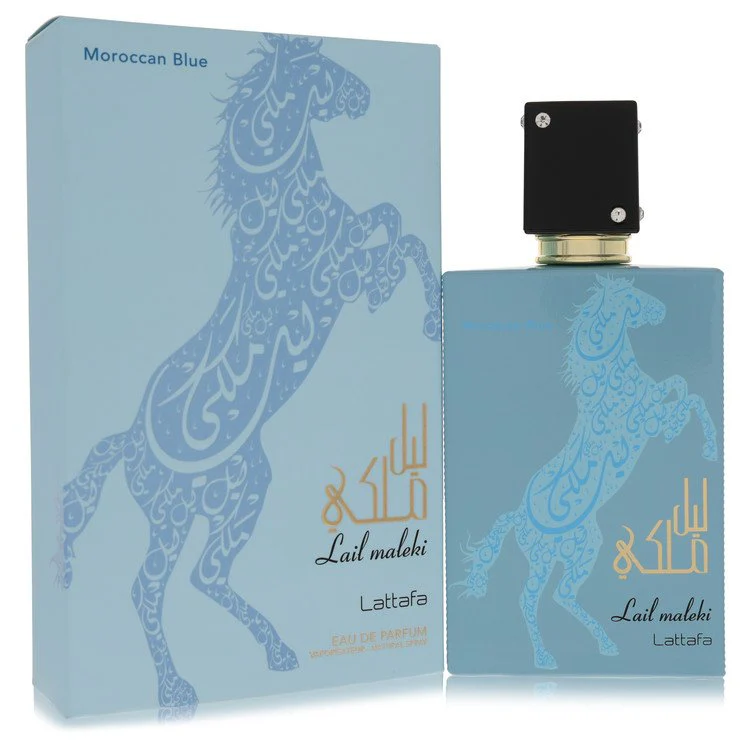 Lattafa Lail Maleki Moroccan Blue Eau De Parfum Spray Unisex 3.4 Oz For Men
