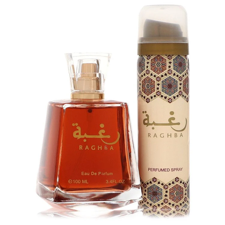 Lattafa Raghba by Lattafa Eau De Parfum Spray Plus 1.7 Oz Deodorant Spray (Unboxed) 3.4 oz for Men